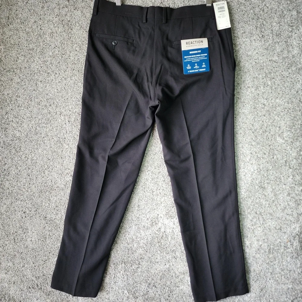 Kenneth Cole Dress Pants Mens 34x30 Mini Check‎ Flex Waistband New With Tags